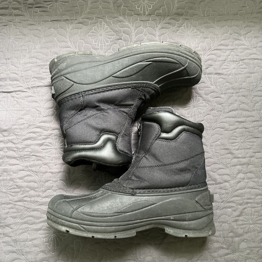 Khombu Glacier Zip Waterproof Winter Boot Cassel Black SZ US 9 Outdoors Gorpcore